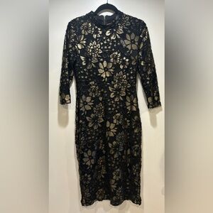 Rachel Roy black and metallic gold